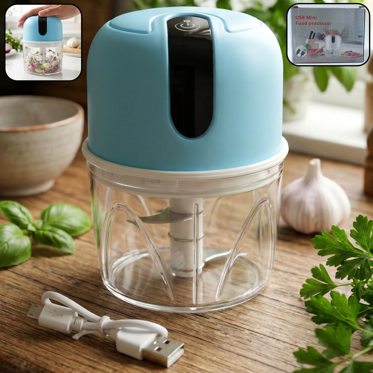 USB Rechargeable Garlic Chopper