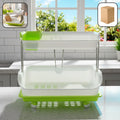 Two-Tier Dish Drying Rack with Drain Board