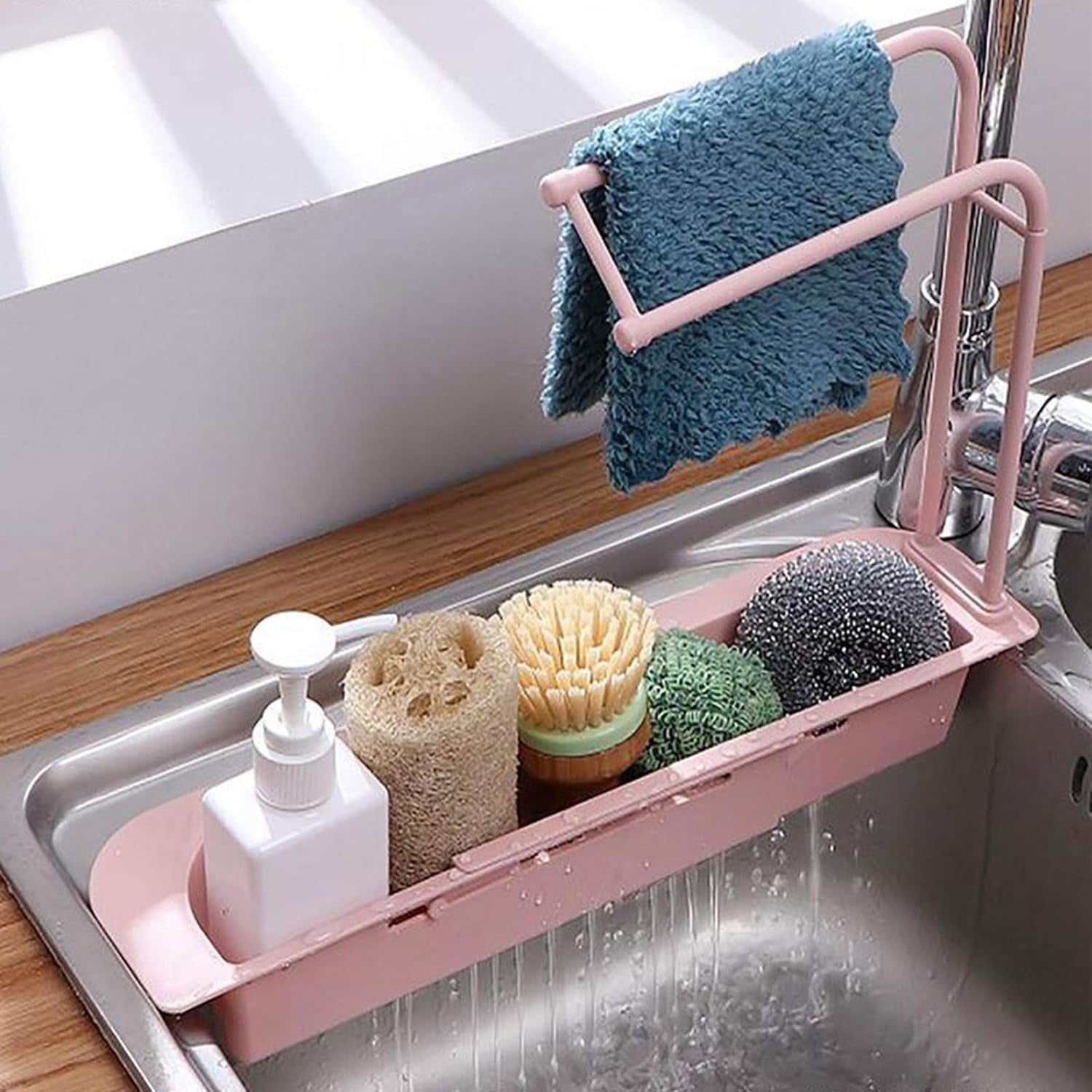 Telescopic Over-Sink Storage Rack