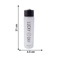 Premium Frosted Glass Water Bottle With Leak Proof Lid (350 Ml)