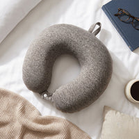 U Shaped Soft Travel Neck Pillow Grey Melange Head Neck Support (1 Pc)
