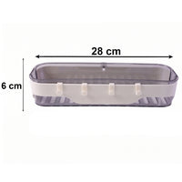 Stylish Bathroom Wall Shelf  1 Pc Multi-purpose Storage Organizer With Hooks