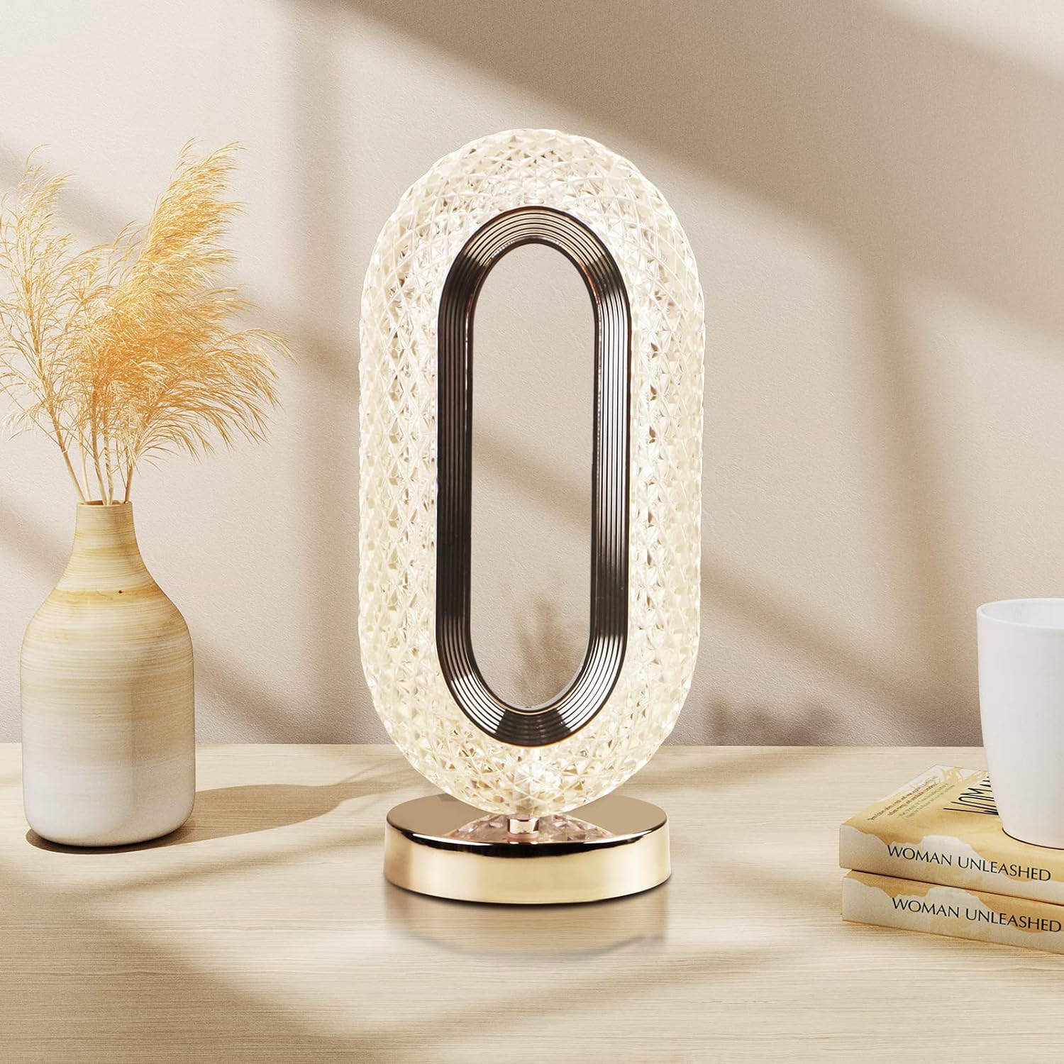 Crystal-Cut LED Touch Lamp