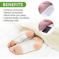 Detox Foot Pads With Ginger  Salt  10 Pcs  Velvet Wellness