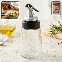 Glass Oil Dispenser Bottle  No-drip Spout 170 Ml Capacity