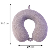 U Shaped Soft Travel Neck Pillow Grey Melange Head Neck Support (1 Pc)