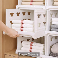 7887 4 Layer Stackable Multifunctional Storagefor Clothes Foldable Drawer Shelf Basket Utility Cart Rack Storage Organizer Cart For Kitchen Pantry Closet Bedroom Bathroom Laundry (4 Layer 1 Pc)