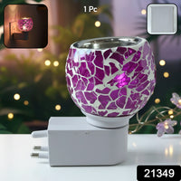 Premium Plug-in Mosaic Glass Aroma Diffuser  Night Lamp (1 Pc)