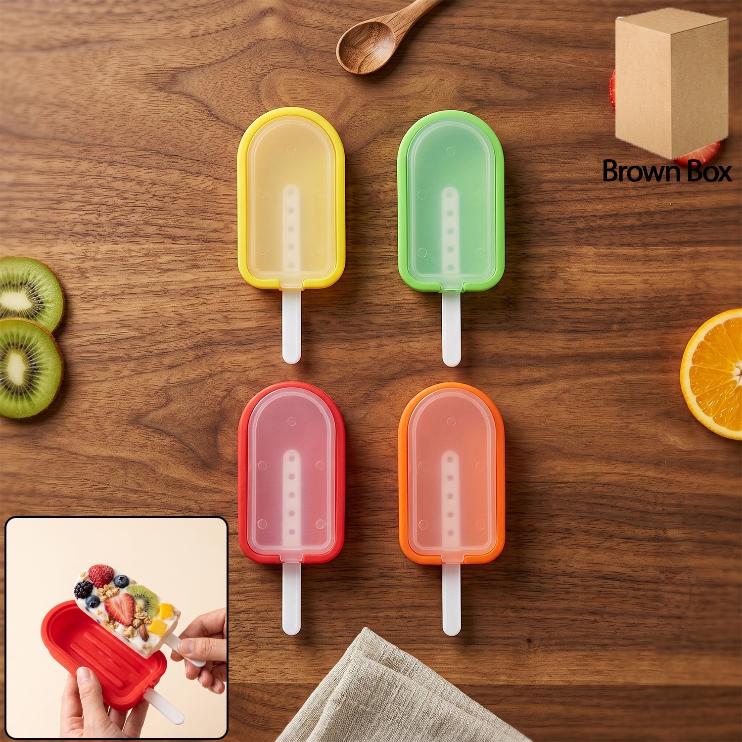 Silicone Popsicle Mould, Set of 4