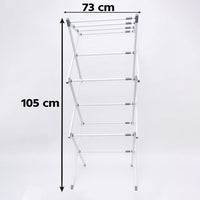 3 Tier Folding Clothes Drying Rack Laundry Cloth Dryer Stand For Balcony (1 Set)