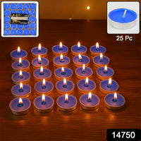 Blue Scented Tea Light Candles (25 Pc  Set)
