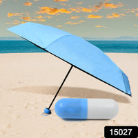 5 Fold Manual Open Umbrella With Capsule Case (1 Pc)