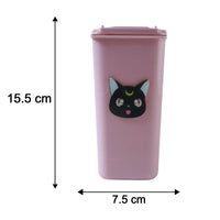 Creative Mini Trash Can Shape Pen Stand With Lid (1 Pc)
