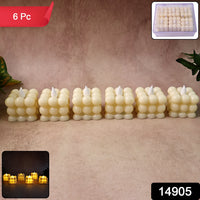 Decorative Led Bubble Candles (6 Pc  Set)