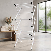 Metal Foldable Clothes Drying Rack 3 Tier Portable Laundry Stand (1 Pc)